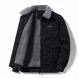 Thickie™ - Warme fleece jas met bontkraag voor heren