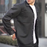 Mareko™ - Jacquard klein geruit casual overhemd jasje