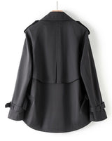 Fitel™ - Effen wollen mantel met riem voor dames