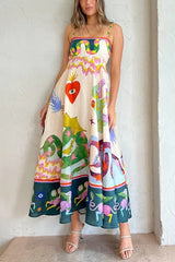 Smocked™ - Midi-jurk met unieke afdrukken