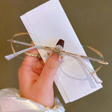 Blingo™ - Diamantrandloze anti-blauwlichtbril voor dames bijziendheid