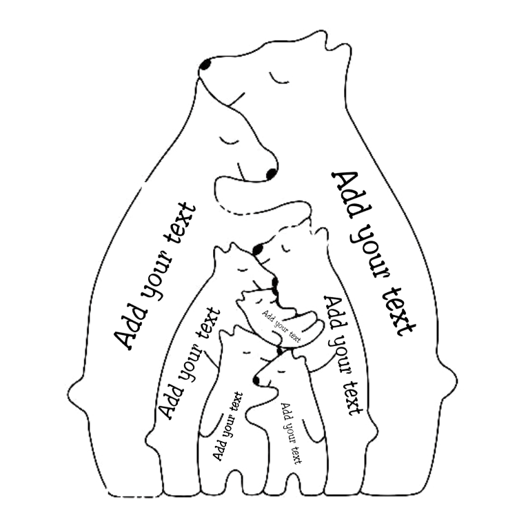Beary™ - Houten berenfamilie puzzel