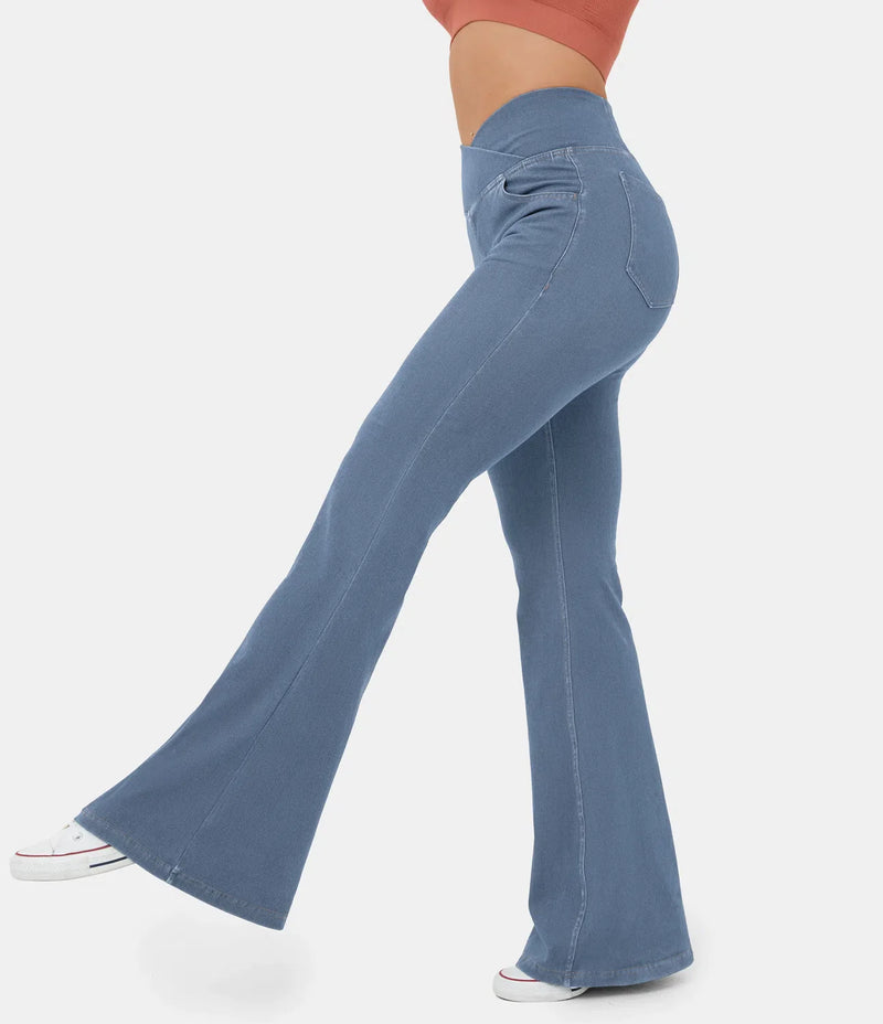 Kori™ - Crossover jeans met hoge taille