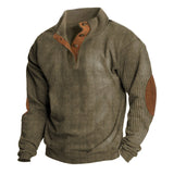 Frit™ - Heren Sweatshirt met lange mouwen en rechte kraag