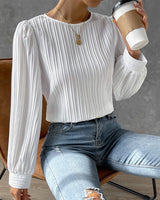 Zilay™ - Effen blouse met lange mouwen
