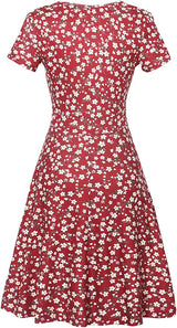 Unadar™ - Rood Mini Jurkje Met Korte Mouwen
