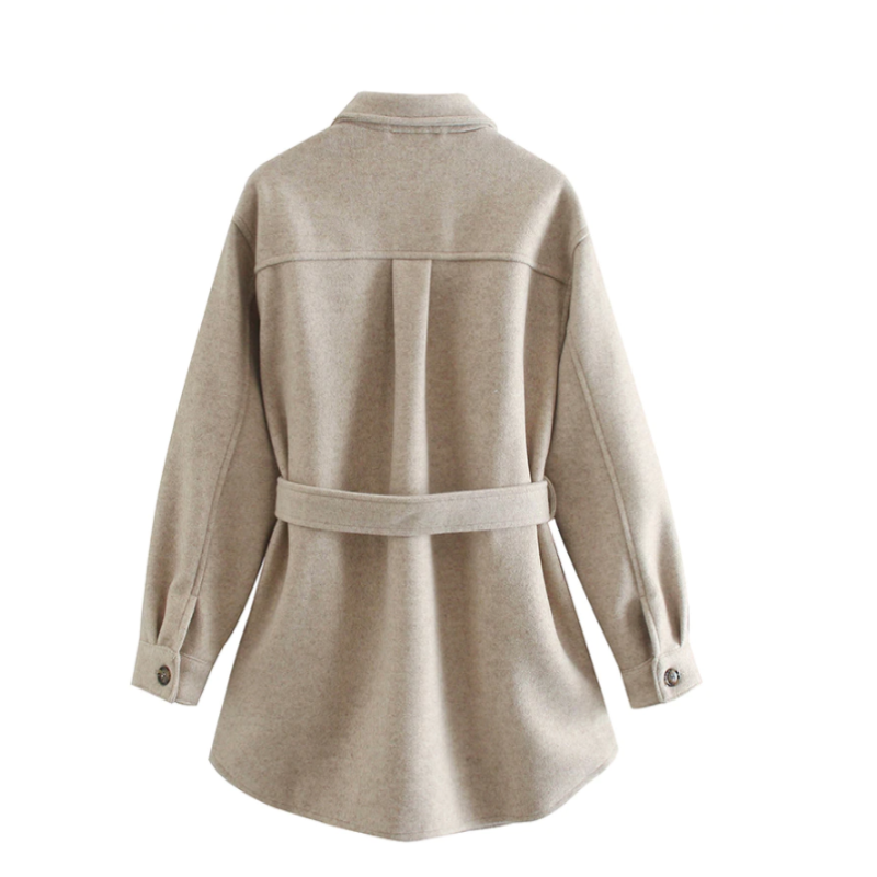 Soul™ - Trendy wollen tussenjas met riem