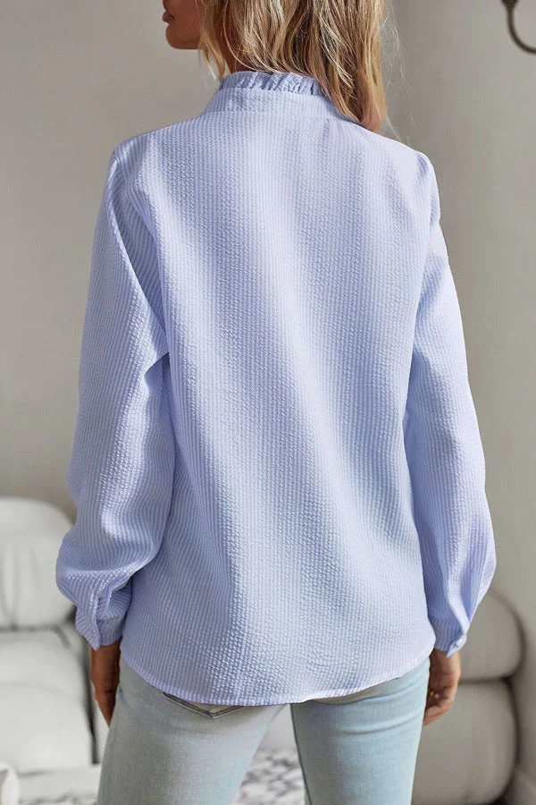 Magwar™ - Blauw shirt met lange mouwen en print